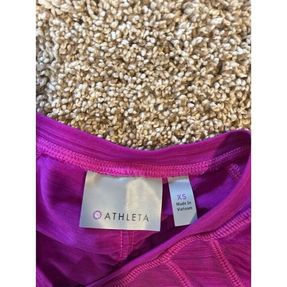 Athleta Women's XS Pink 1/4 Zip Long Sleeve Top Activewear - Picture 4 of 8